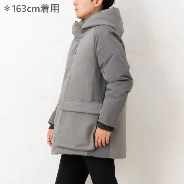 低身長向けダウンジャケットブランド　レトロピクスのダウンジャケットを着た163cmの男性