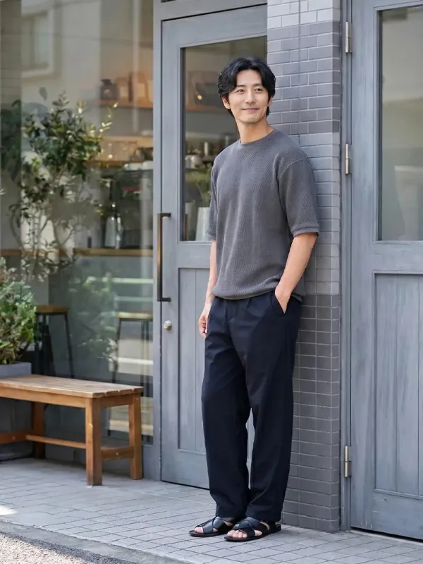 ダサく見えない40代メンズのサンダル夏コーデ