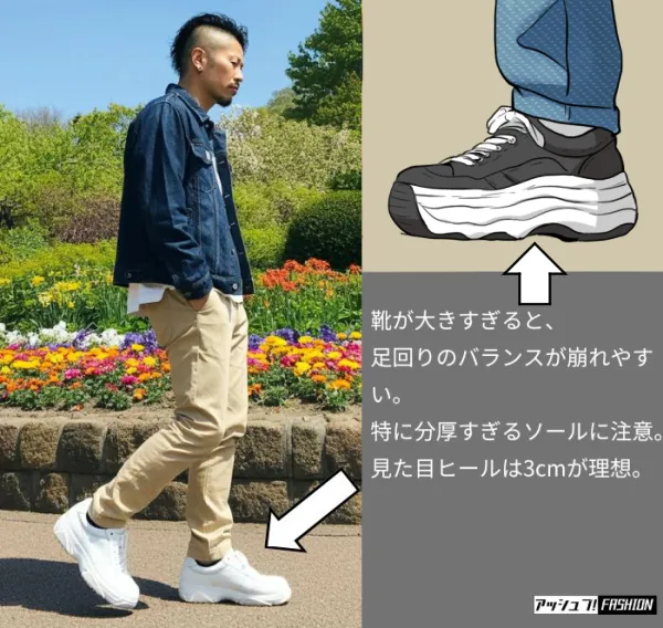 低身長スニーカーの選び方
