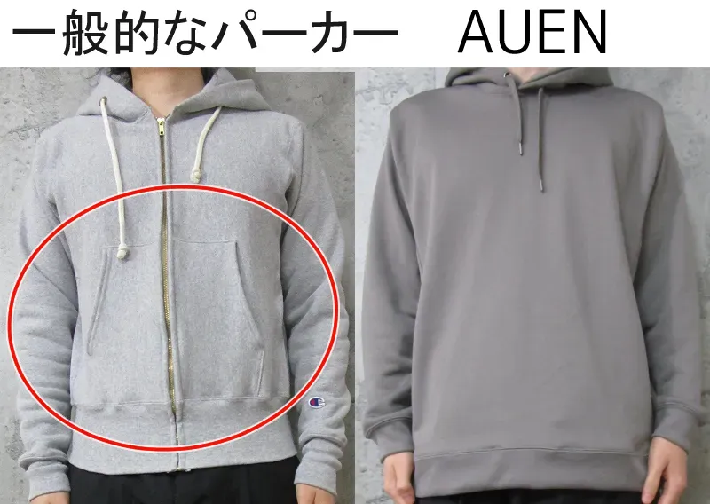 AUENのパーカー