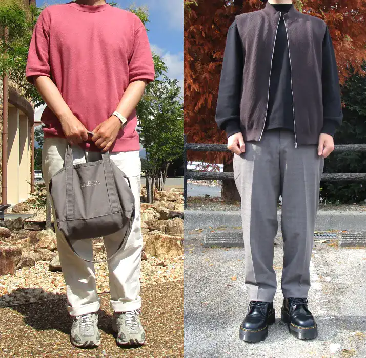 30代メンズ通販おすすめのグリーンレーベルリラクシングの洋服を着た男性筆者