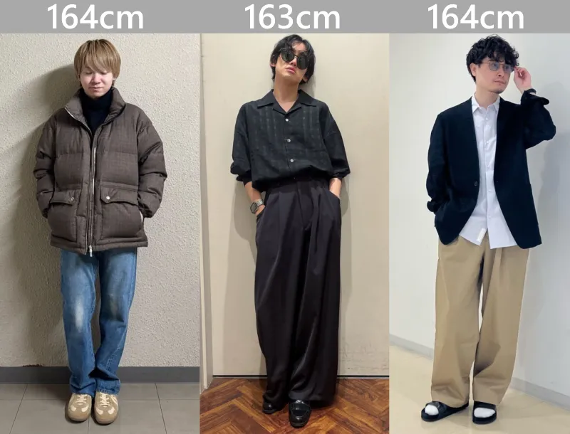 低身長に似合うブランドナノユニバースの服を着た低身長スタッフ