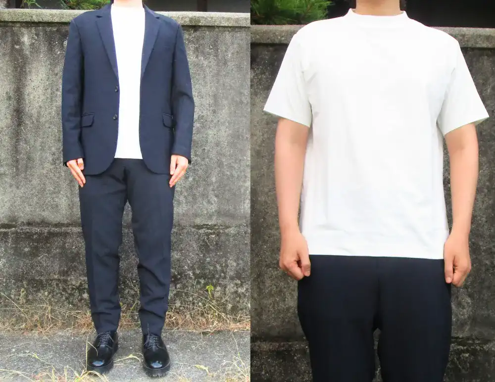 AWCのTシャツを着用した筆者