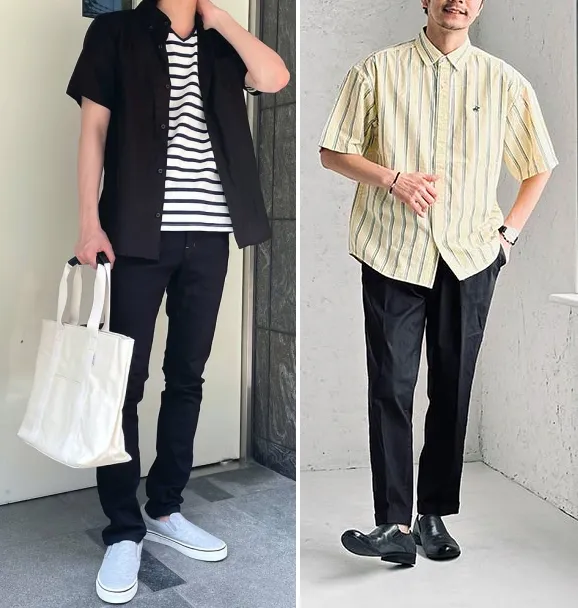 シャツを着た男性