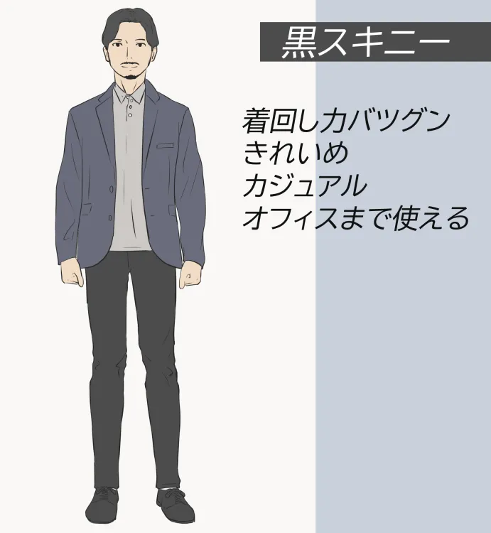 ジャケットを着た男性のイラスト