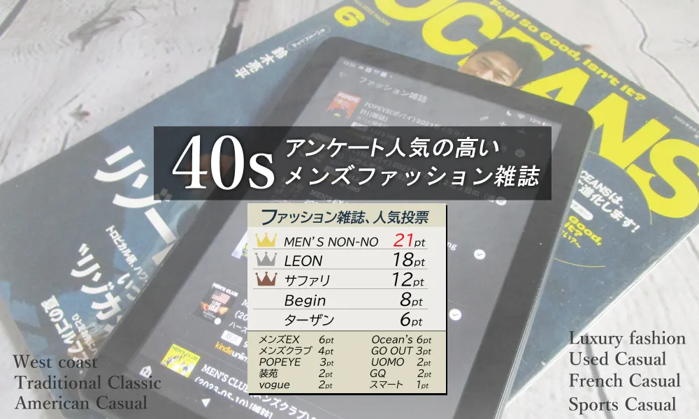 40代向けのファッション雑誌