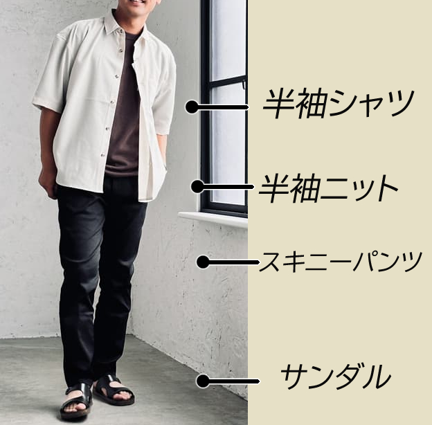 シャツを着た男性