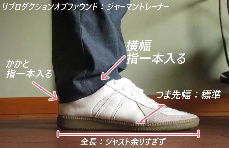 リプロダクションオブファウンドのジャーマントレーナーのサイズ感