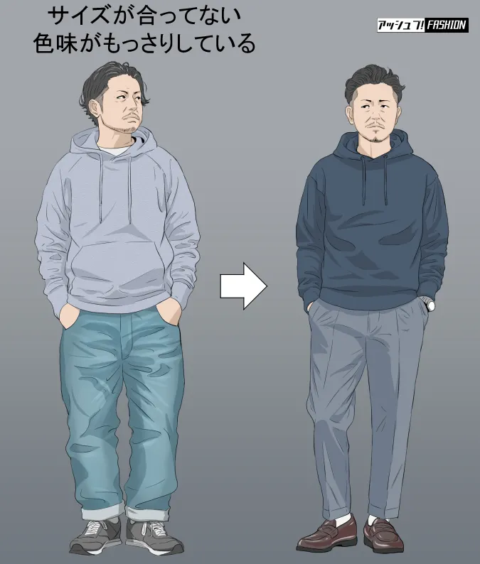 40代男性　イラスト