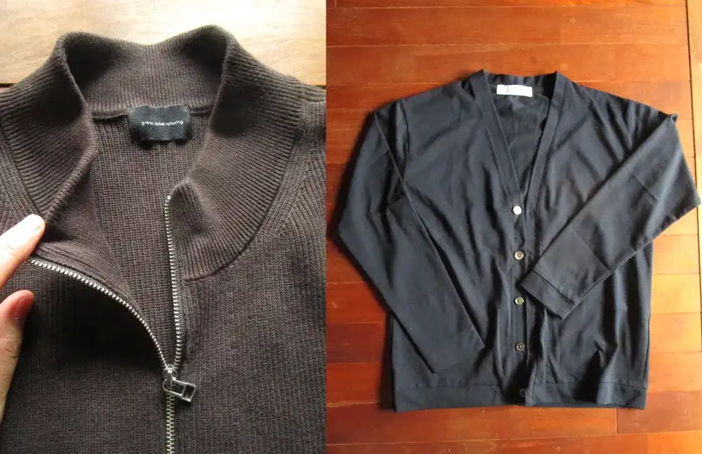 グリーンレーベルのニットとカーディガンの品質をチェック